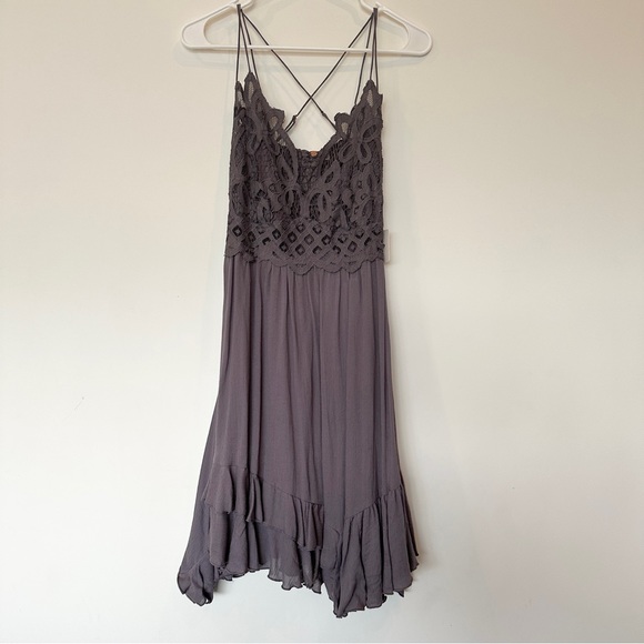 Free People FP One Adella Slip Lace Mini Dress Top - Picture 4 of 8
